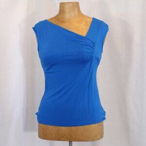 Ann Taylor Sleeveless Blue Asymmetrical Top